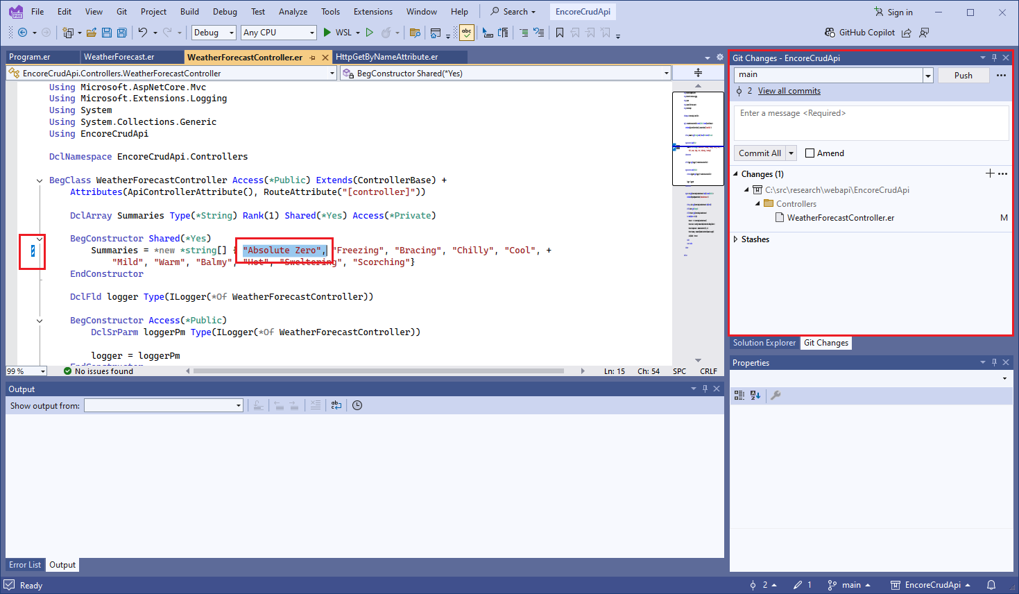 Modify the Git repo.